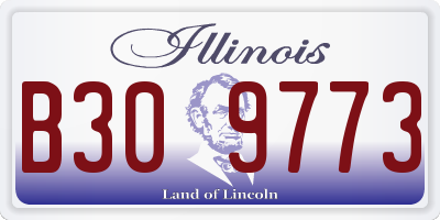IL license plate B309773