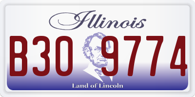 IL license plate B309774