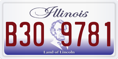 IL license plate B309781