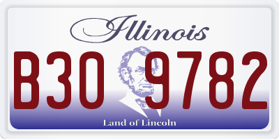 IL license plate B309782