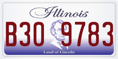 IL license plate B309783