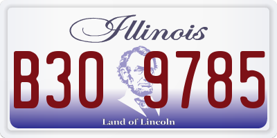 IL license plate B309785