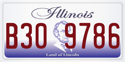 IL license plate B309786