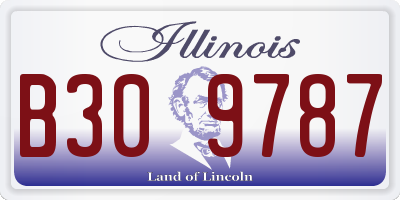 IL license plate B309787