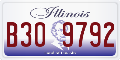 IL license plate B309792