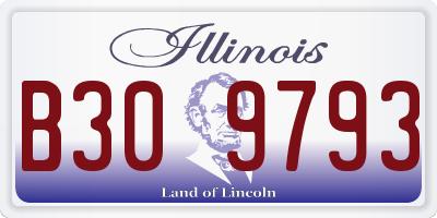 IL license plate B309793