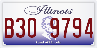 IL license plate B309794