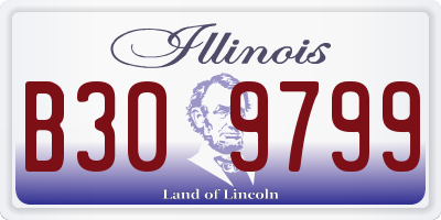 IL license plate B309799