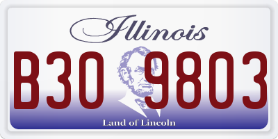 IL license plate B309803