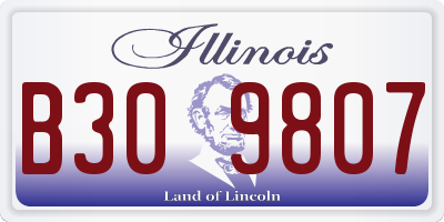 IL license plate B309807
