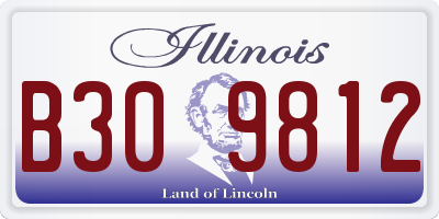 IL license plate B309812