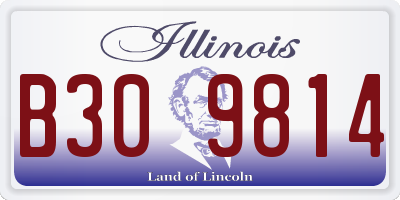 IL license plate B309814