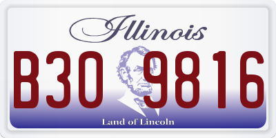 IL license plate B309816