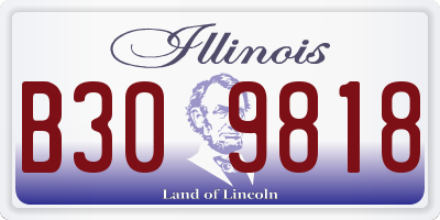 IL license plate B309818