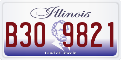 IL license plate B309821