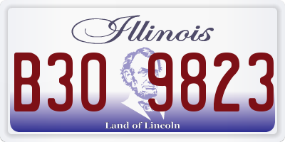 IL license plate B309823