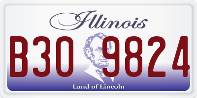 IL license plate B309824