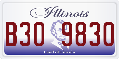 IL license plate B309830