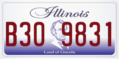IL license plate B309831