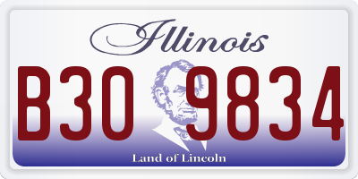 IL license plate B309834
