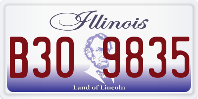 IL license plate B309835