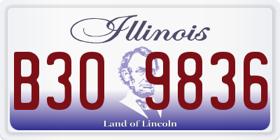 IL license plate B309836