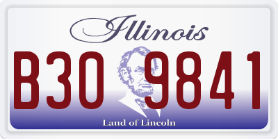 IL license plate B309841