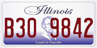IL license plate B309842