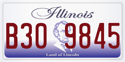 IL license plate B309845