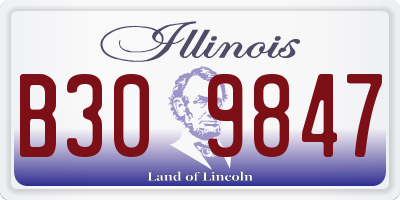 IL license plate B309847