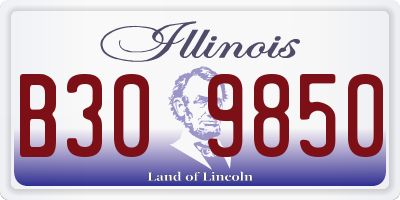 IL license plate B309850
