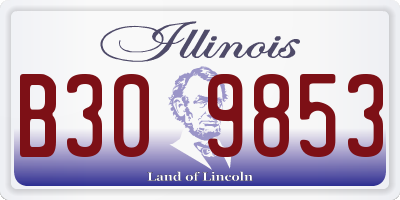 IL license plate B309853