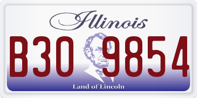 IL license plate B309854