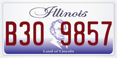 IL license plate B309857