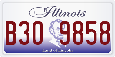 IL license plate B309858