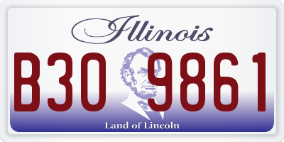 IL license plate B309861