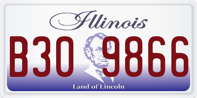 IL license plate B309866