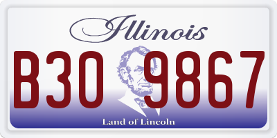IL license plate B309867