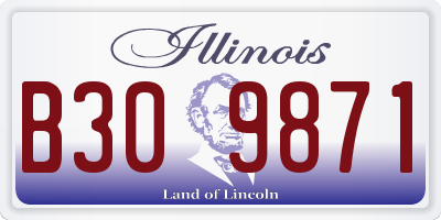 IL license plate B309871