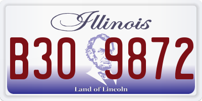 IL license plate B309872