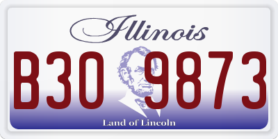 IL license plate B309873