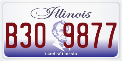 IL license plate B309877