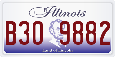 IL license plate B309882