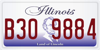 IL license plate B309884