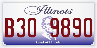 IL license plate B309890