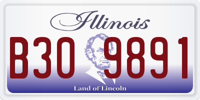 IL license plate B309891