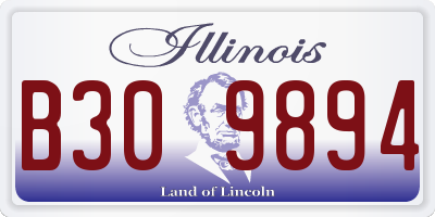 IL license plate B309894