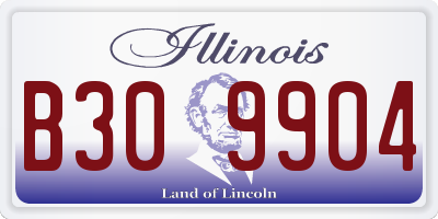 IL license plate B309904