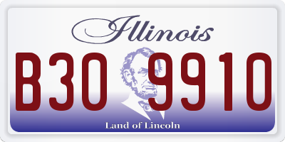 IL license plate B309910