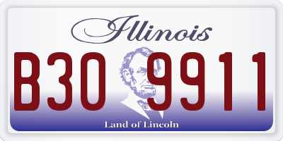 IL license plate B309911